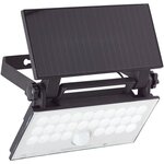Applique extérieure LED et solaire - Détecteur de mouvement - Plastique et métal - 4 W - Noir