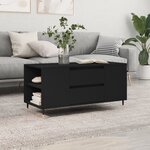 vidaXL Table basse noir 102x44 5x50 cm bois d'ingénierie