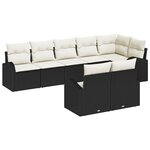 vidaXL Ensemble de canapé de jardin 8 Pièces 289 x 124 x 85 cm Poly rotin