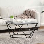 vidaXL Table basse Grise Sonoma 80x80x45 cm en bois d'ingénierie