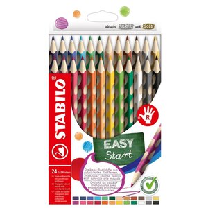 STABILO Crayon de couleur EASYcolors droitier étui de 24