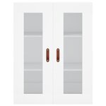 vidaXL Buffet haut Blanc 69 5x34x180 cm Bois d'ingénierie