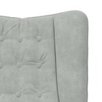 vidaXL fauteuil Gris clair 63 x 67 x 94 cm Velours
