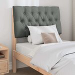 vidaXL Tête de lit capitonnée Gris foncé 80 cm Pin massif