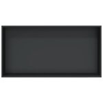 vidaXL Niche de douche noir mat 62x32x9 cm acier inoxydable