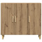 vidaXL Buffet chêne artisanal 90x34x80 cm bois d'ingénierie