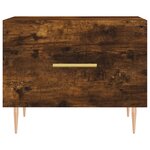 vidaXL Tables basses 2 Pièces chêne fumé 50x50x40 cm bois d'ingénierie