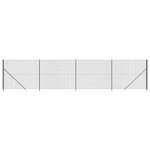 vidaXL Clôture en treillis métallique avec bride anthracite 1 4x10 m