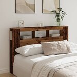 vidaXL Tête de lit à LED vieux bois 160x18 5x103 5cm bois d'ingénierie