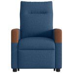 vidaXL Fauteuil inclinable de massage électrique bleu tissu