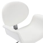 vidaXL Chaise pivotante à manger Blanc Similicuir