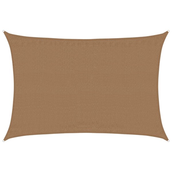 vidaXL Voile d'ombrage 160 g/m² Taupe 3 5x4 5 m PEHD