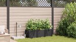 Bacs de jardin vidaXL avec système d'irrigation 3 Pièces Noir