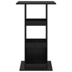 vidaXL Table de Bar avec Rangement Chêne Noir 60x60x102 cm Bois d'Ingénierie