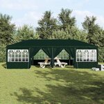 vidaXL Tente de fête Vert  Blanc 800 x 400 x 266 cm Polyester  Acier