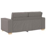 vidaXL Canapé 2 places Taupe 140 cm Tissu