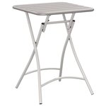 vidaXL Table bistrot Beige 55 x 55 x 72 5 cm Acier revêtu de poudre