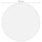 vidaXL Protecteur de table transparent Ø 90 cm 2 mm PVC