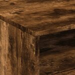 vidaXL Table basse avec lumières LED chêne fumé 50x49x40 cm