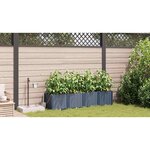 vidaXL Pots de jardin Gris 160 x 40 x 37.5 cm Acier