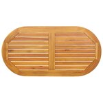 vidaXL Plateau de table Marron 110 x 55 x 2 cm Bois d'acacia massif