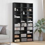 vidaXL Meuble CD Chêne noir 101 x 23 x 177.5 cm Bois d'ingénierie