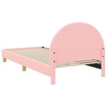 vidaXL Cadre de lit pour enfants avec tête de lit Rose 90 x 200 cm