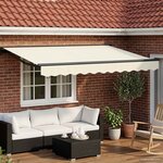 vidaXL Auvent rétractable électrique Crème 3 5 x 2 m
