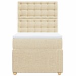 vidaXL Sommier à lattes de lit avec matelas Crème 80x200 cm Tissu