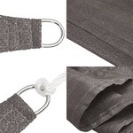 vidaXL Voile d'ombrage 160 g/m² Anthracite 2x3 m PEHD