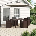 vidaXL Ensemble de salle à manger pour jardin avec coussin 5 Pièces PP