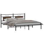 vidaXL Cadre de lit sans matelas chêne marron 183x203 cm