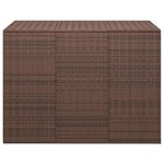 vidaXL Boîte à coussins de jardin Résine tressée 145x100x103 cm Marron