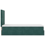 vidaXL Cadre de lit ottoman avec matelas vert foncé 90x200 cm velours