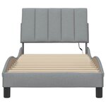 vidaXL Cadre de lit sans matelas gris clair 90x190 cm tissu