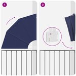 vidaXL Écran de confidentialité pour balcon Bleu marine 115 x 115 cm