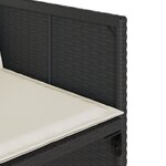 vidaXL Ensemble à manger de jardin 15 Pièces coussins noir résine tressée