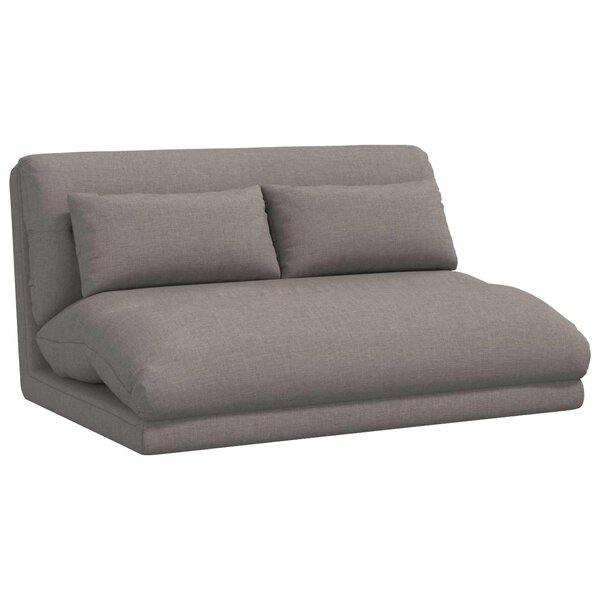vidaXL Fauteuil de sol ajustable Taupe Tissu