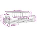 vidaXL Ensemble de canapés d'extérieur 3 pc Blanc et Beige Polyester