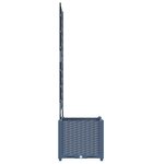 vidaXL Jardinière de jardin avec treillis gris 40x40x143 cm