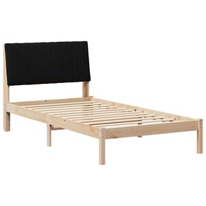 vidaXL Cadre de lit avec tête de lit Marron 100 x 200 cm Pin massif