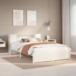 vidaXL Lit bibliothèque sans matelas blanc 140x200 cm bois pin massif
