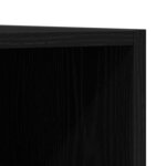 vidaXL Meuble à vinyles Chêne noir 84.5 x 38 x 48 cm Bois d'ingénierie