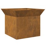 vidaXL Braise Rouillé 50 x 50 x 40 cm Acier résistant aux intempéries