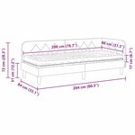 vidaXL Cadre de lit d'angle avec matelas Vert foncé 80 x 200 cm tissu