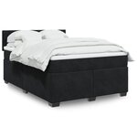 vidaXL Sommier à lattes de lit et matelas Noir 160x200 cm Velours