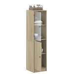 vidaXL Buffet avec porte en verre chêne sonoma 35x37x142 cm