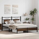 vidaXL Cadre de lit sans matelas chêne marron 140x200 cm