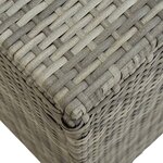 vidaXL Boîte de rangement de jardin résine tressée 200x50x60 cm gris