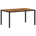 vidaXL Ensemble de salle à manger pour jardin 7 Pièces Noir polyrotin